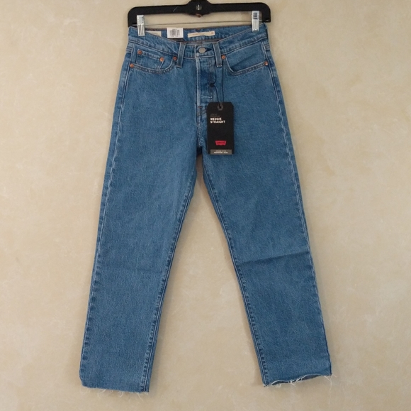 Levi's Wedgie Straight Jeans Jazz Wave - Picture 2 of 6